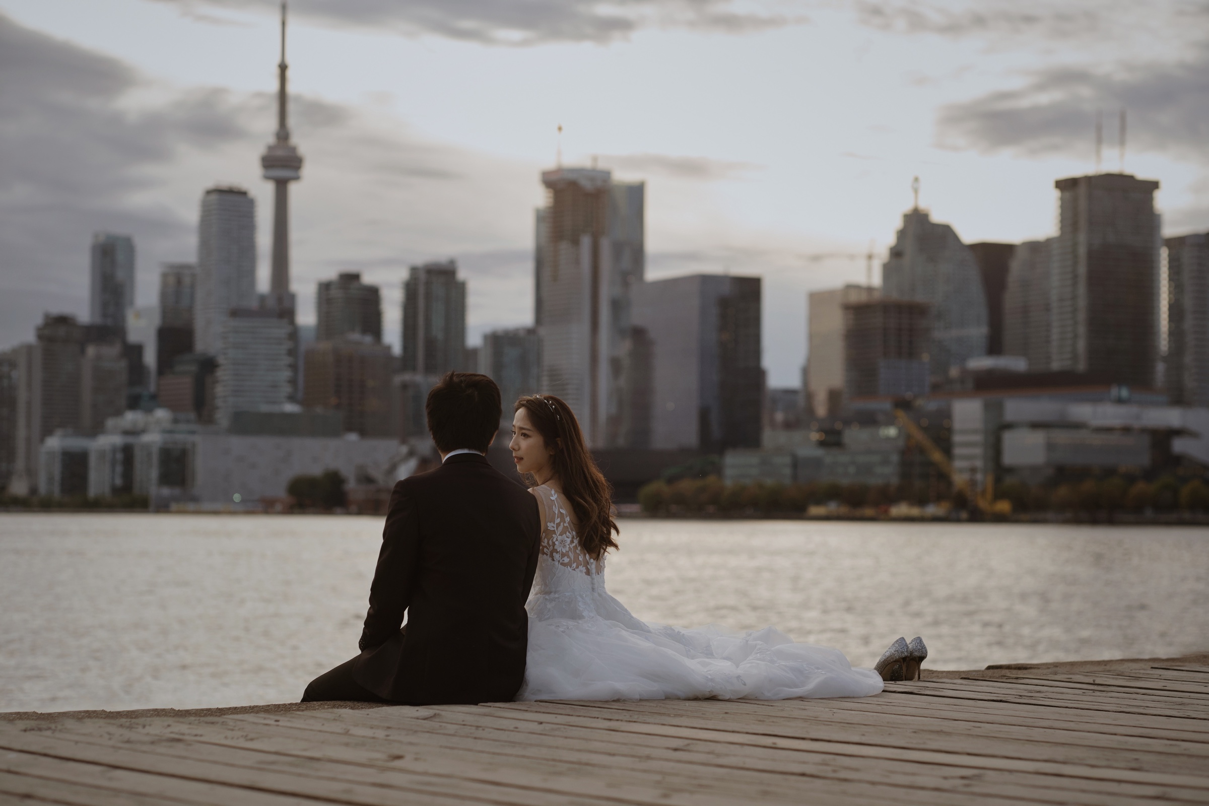 A quiet wedding portrait